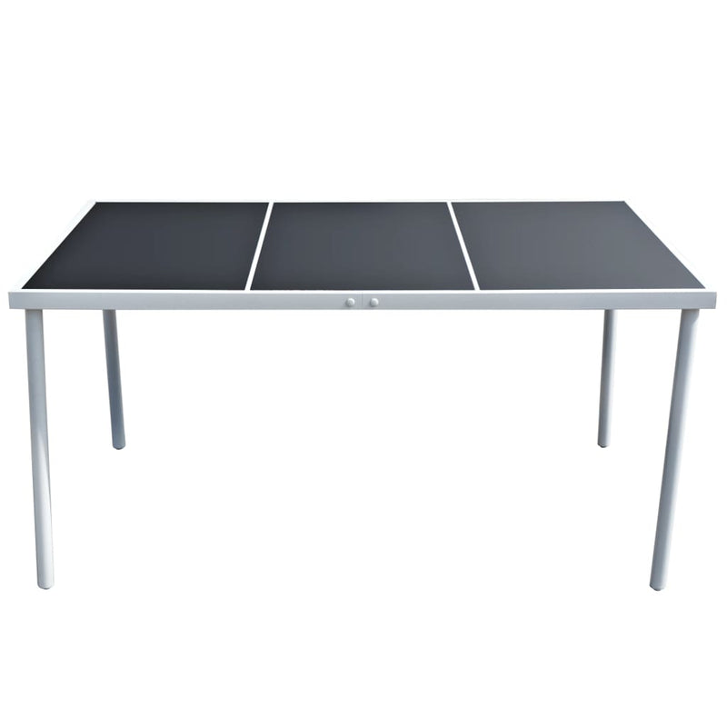 Tuintafel 150x90x74 cm staal zwart MeubelReus