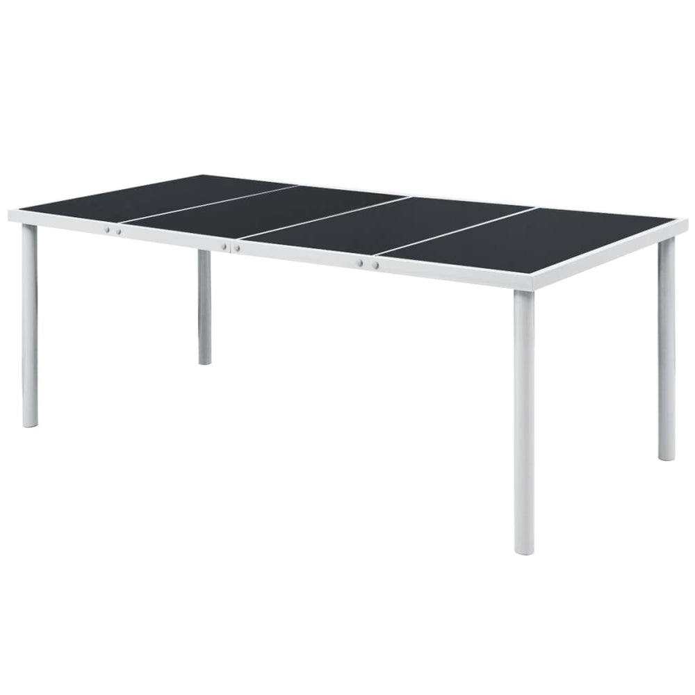 Tuintafel 190x90x74 cm staal zwart MeubelReus