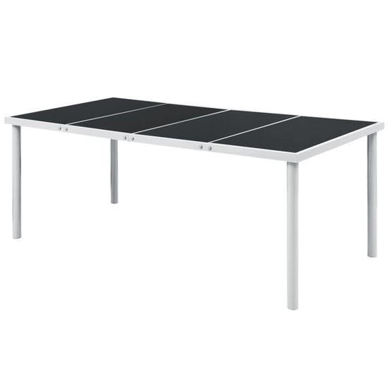 Tuintafel 190x90x74 cm staal zwart MeubelReus