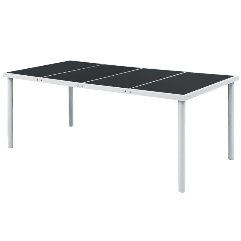 Tuintafel 190x90x74 cm staal zwart MeubelReus