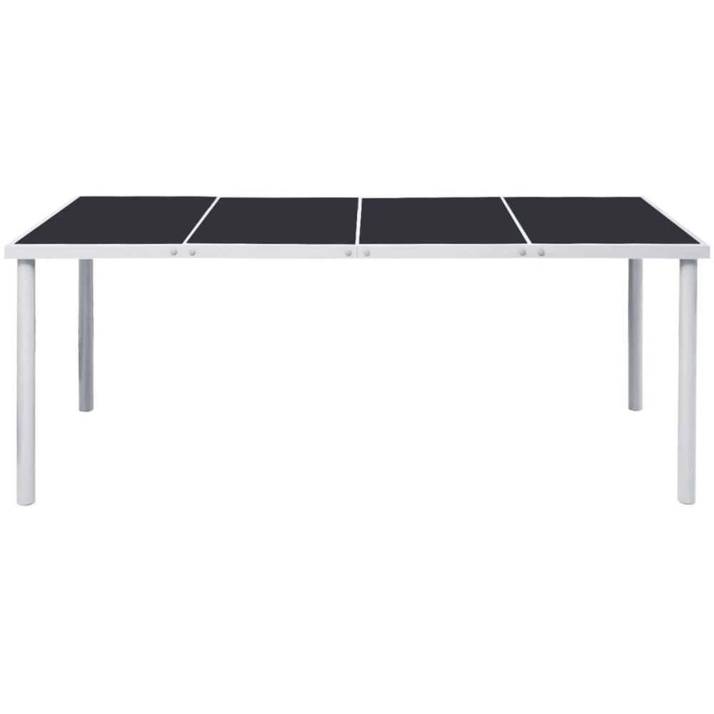 Tuintafel 190x90x74 cm staal zwart MeubelReus