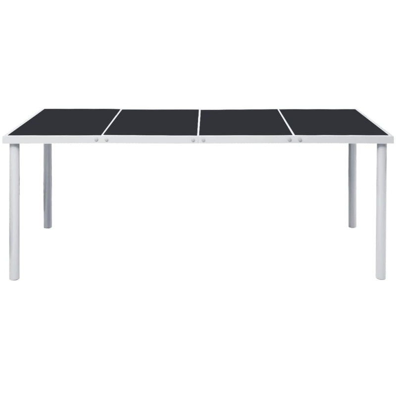 Tuintafel 190x90x74 cm staal zwart MeubelReus