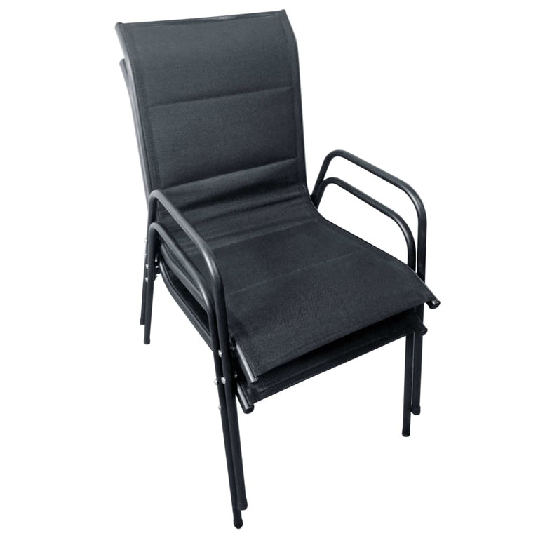 3-delige Bistroset staal zwart MeubelReus