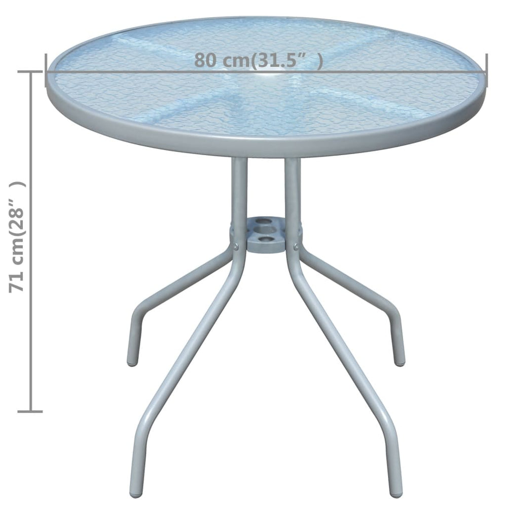 Bistrotafel 80x71 cm staal grijs MeubelReus
