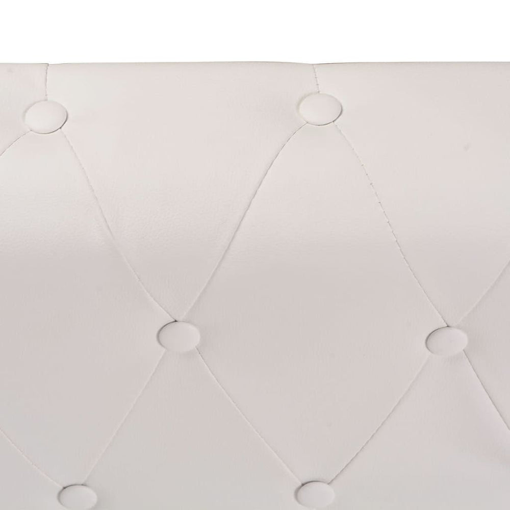 Hoekbank 5-zits Chesterfield-stijl kunstleer wit MeubelReus