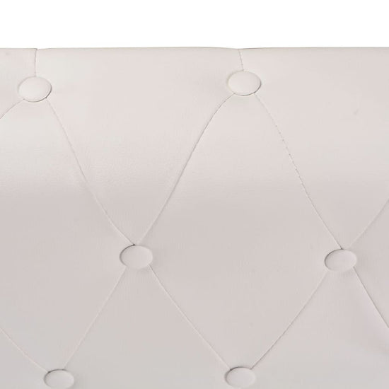 Hoekbank 5-zits Chesterfield-stijl kunstleer wit MeubelReus