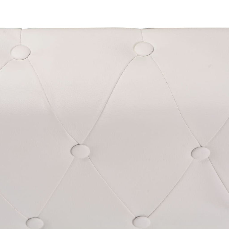 Hoekbank 5-zits Chesterfield-stijl kunstleer wit MeubelReus