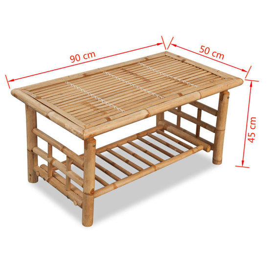 Salontafel bamboe 90x50x45 cm MeubelReus