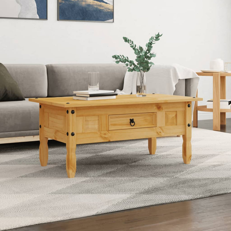 Salontafel Mexicaans grenenhout Corona-stijl 100x60x45 cm MeubelReus