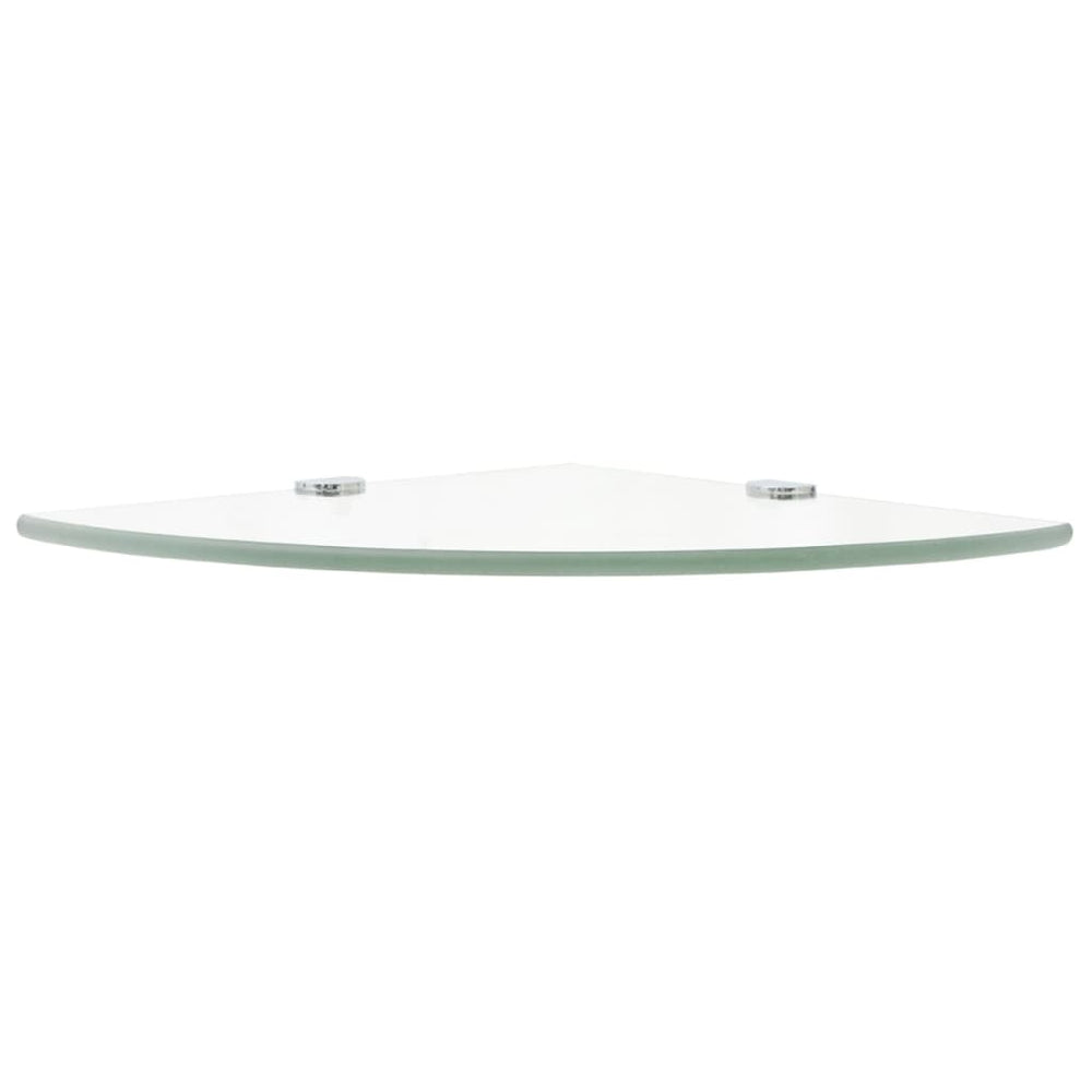 Hoekschap met chromen dragers transparant 35x35 cm glas MeubelReus