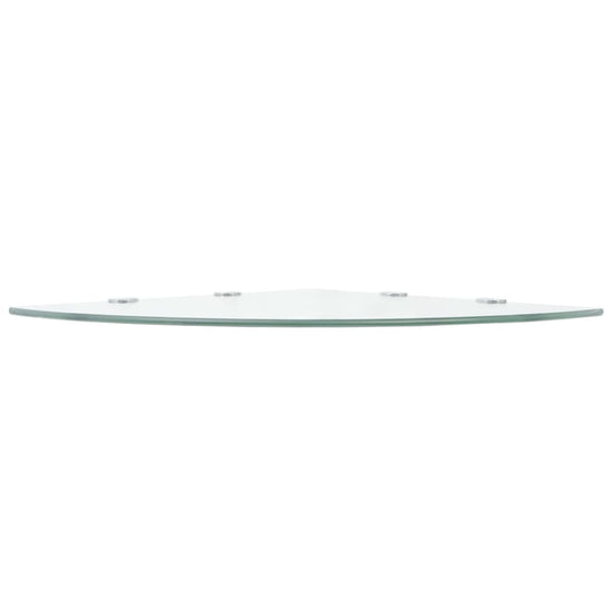 Hoekschap met chromen dragers transparant 45x45 cm glas MeubelReus