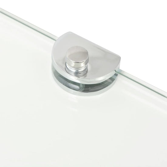 Hoekschap met chromen dragers transparant 45x45 cm glas MeubelReus