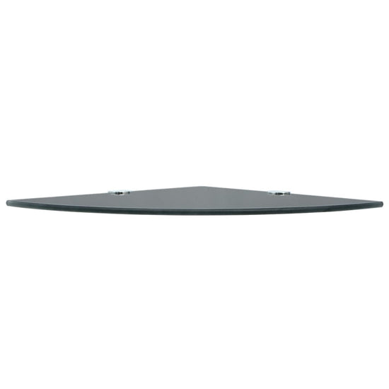 Hoekschap met chromen dragers zwart 35x35 cm glas MeubelReus