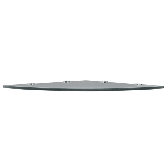 Hoekschap met chromen dragers zwart 45x45 cm glas MeubelReus