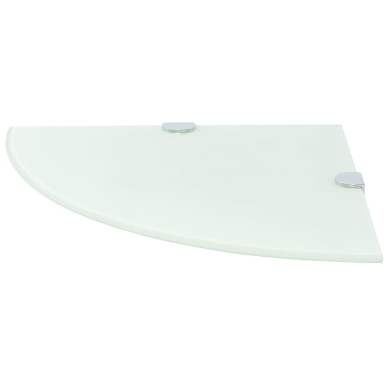 Hoekschap met chromen dragers 25x25 cm glas wit MeubelReus