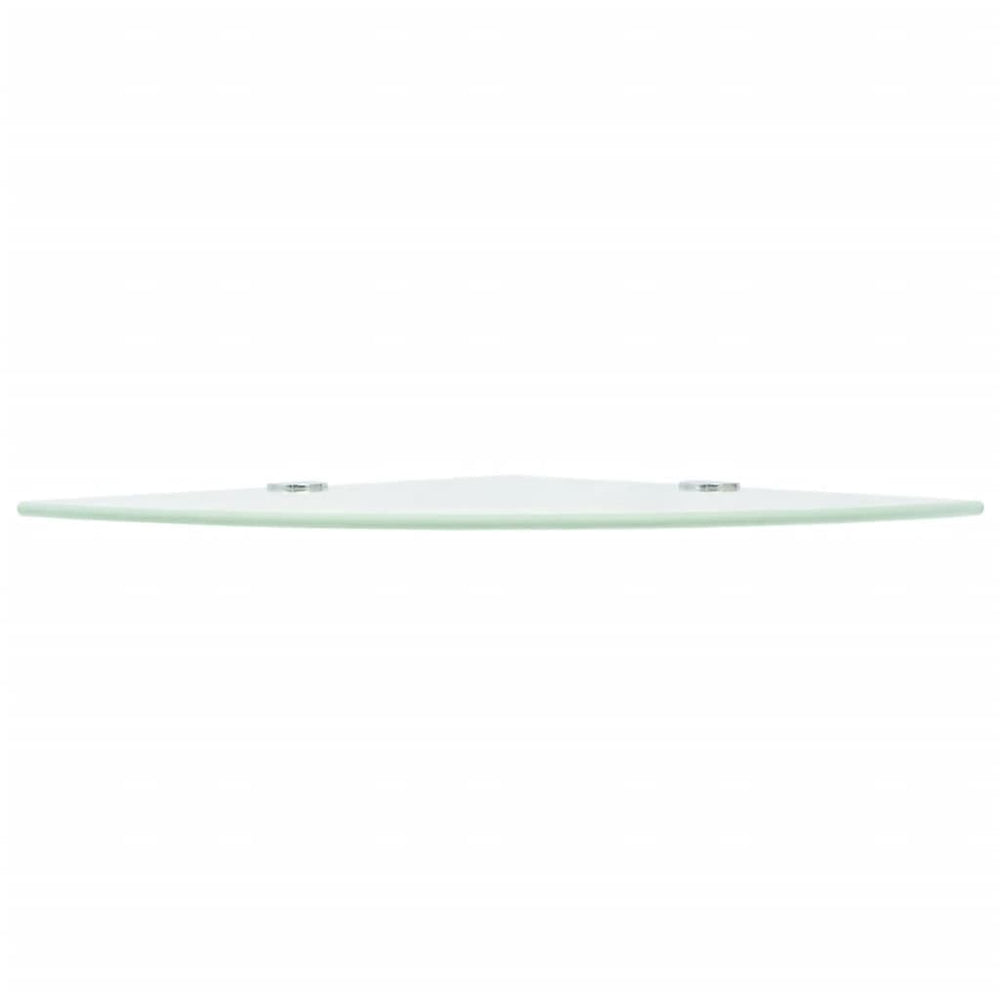 Hoekschap met chromen dragers 25x25 cm glas wit MeubelReus
