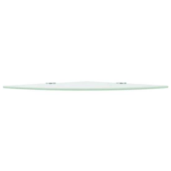 Hoekschap met chromen dragers wit 35x35 cm glas MeubelReus