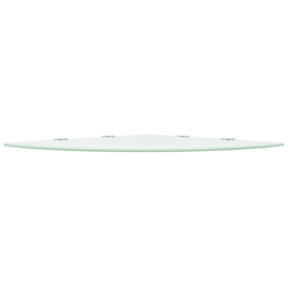 Hoekschap met chromen dragers wit 45x45 cm glas MeubelReus