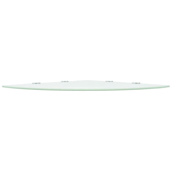 Hoekschap met chromen dragers wit 45x45 cm glas MeubelReus