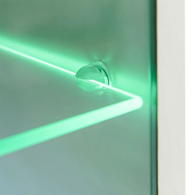 Muurvitrine tv-meubel met LED-verlichting wit 5-delig MeubelReus