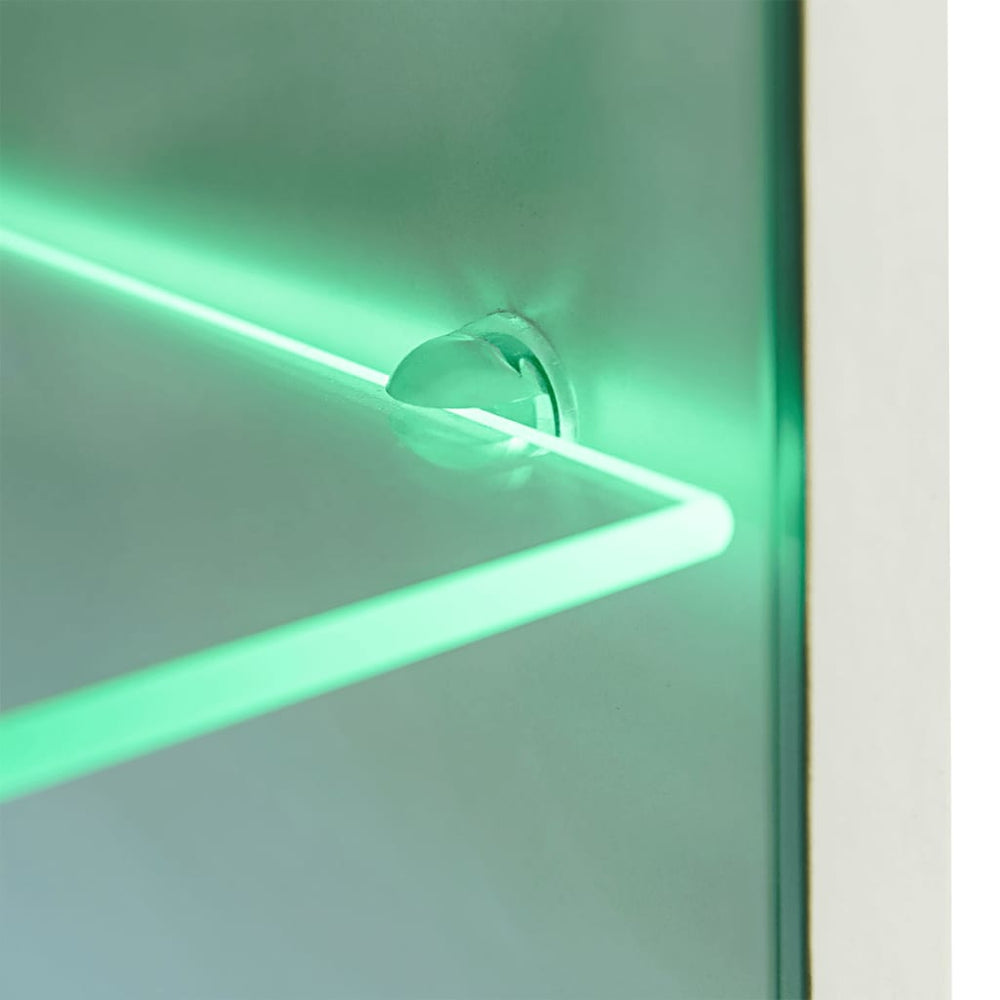 Muurvitrine tv-meubel met LED-verlichting zwart 5-delig MeubelReus