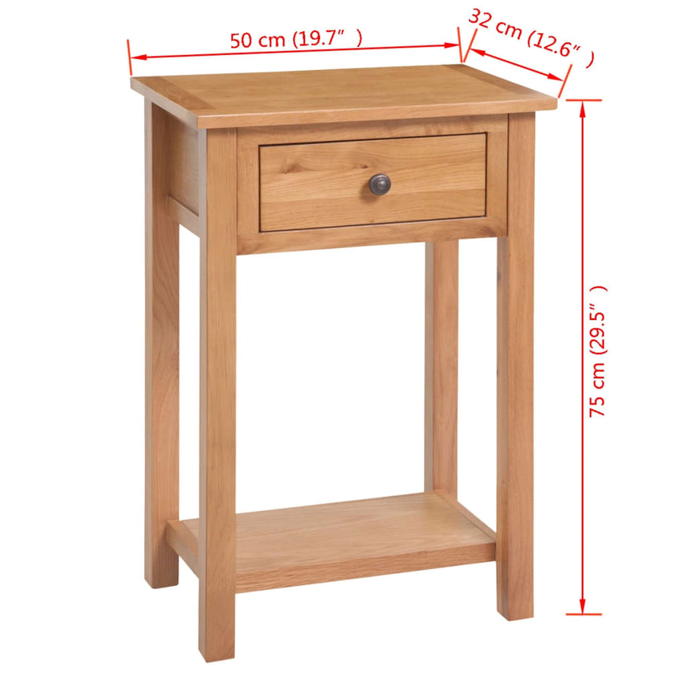 Wandtafel 50x32x75 cm massief eikenhout MeubelReus