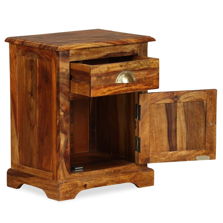 Nachtkastjes 2 st 40x30x50 massief sheeshamhout MeubelReus