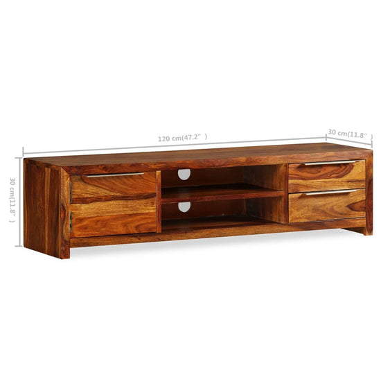 TV-meubel 120x30x30 cm massief sheeshamhout MeubelReus
