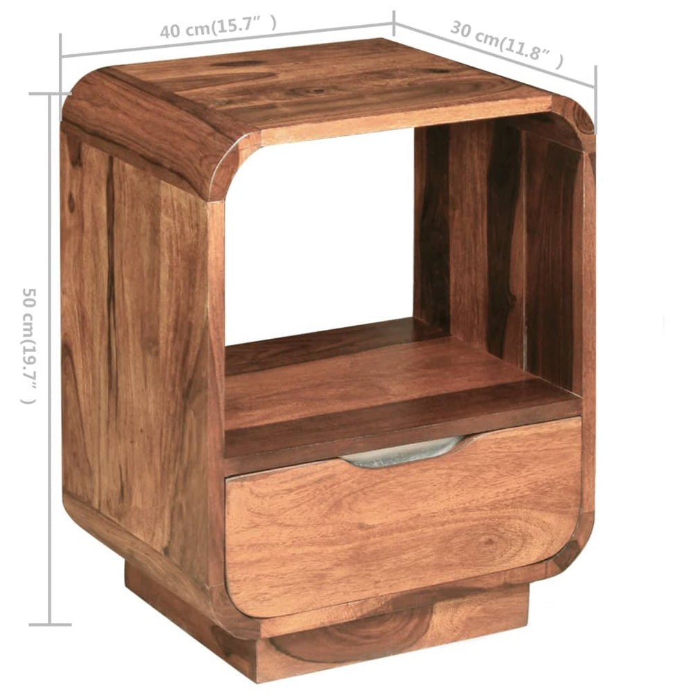 Nachtkastjes met lade 2 st 40x30x50 cm massief sheeshamhout MeubelReus