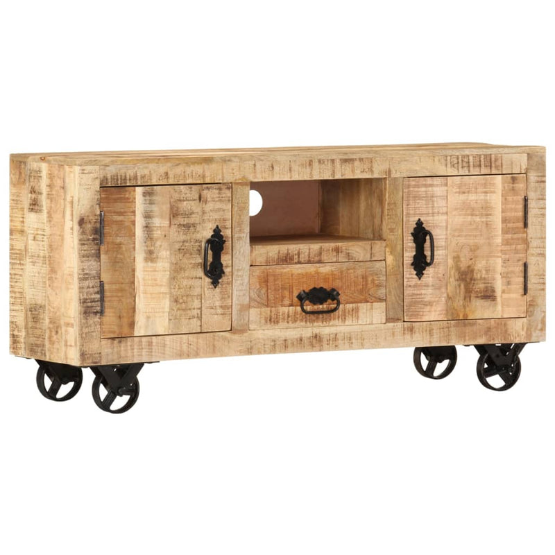 Tv-meubel 110x30x50 cm ruw mangohout MeubelReus