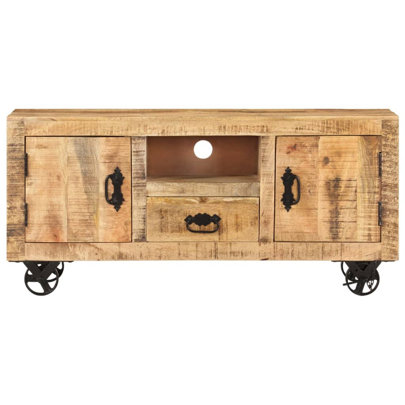 Tv-meubel 110x30x50 cm ruw mangohout MeubelReus