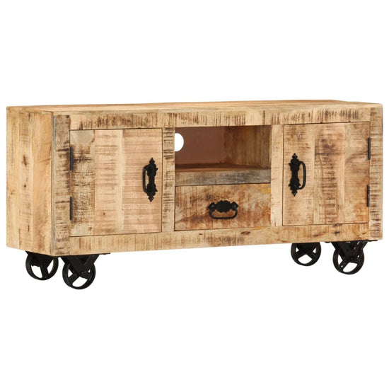 Tv-meubel 110x30x50 cm ruw mangohout MeubelReus