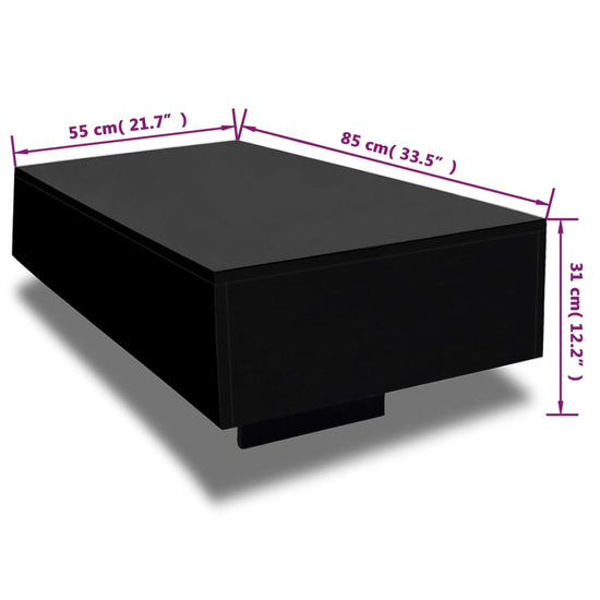 Salontafel hoogglans zwart MeubelReus
