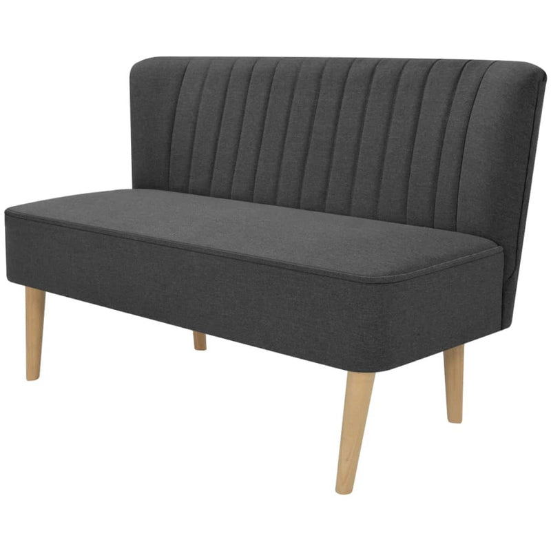 Bank 117x55,5x77 cm stof donkergrijs MeubelReus