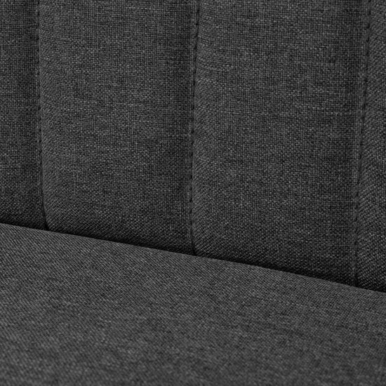 Bank 117x55,5x77 cm stof donkergrijs MeubelReus