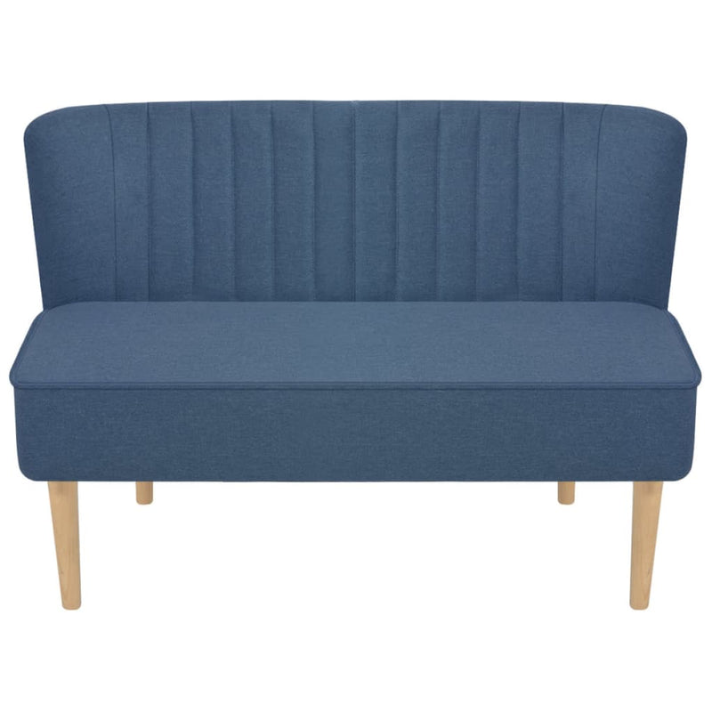 Bank 117x55,5x77 cm stof blauw