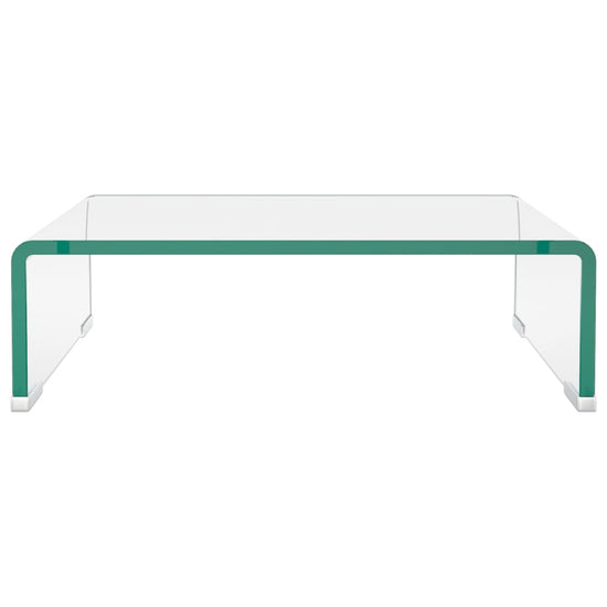 Tv-meubel/monitorverhoger transparant 40x25x11 cm glas MeubelReus