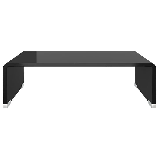 Tv-meubel/monitorverhoger zwart 40x25x11 cm glas MeubelReus