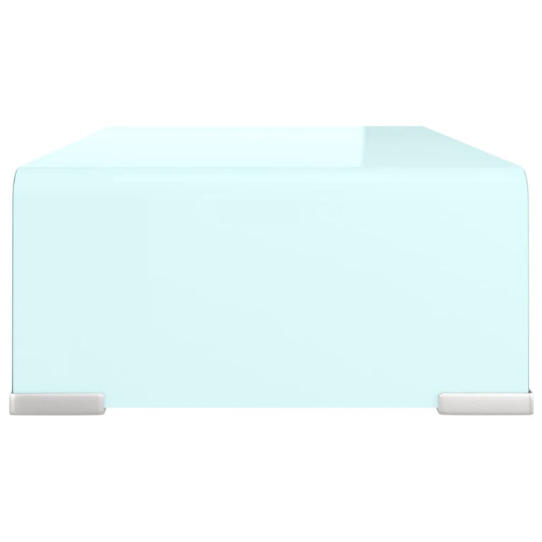 Tv-meubel/monitorverhoger 40x25x11 cm glas groen groen MeubelReus