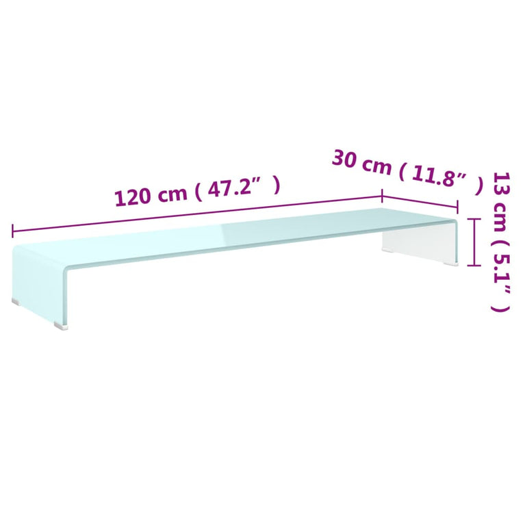 TV-meubel/monitorverhoger 120x30x13 cm glas groen MeubelReus