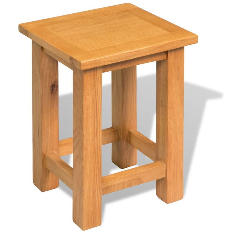 Bijzettafel 27x24x37 cm massief eikenhout MeubelReus