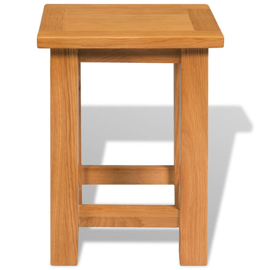 Bijzettafel 27x24x37 cm massief eikenhout MeubelReus