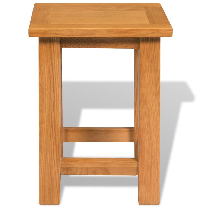 Bijzettafel 27x24x37 cm massief eikenhout MeubelReus