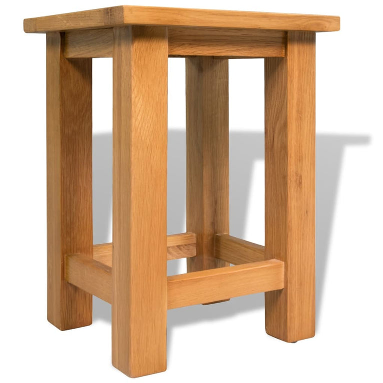 Bijzettafel 27x24x37 cm massief eikenhout MeubelReus