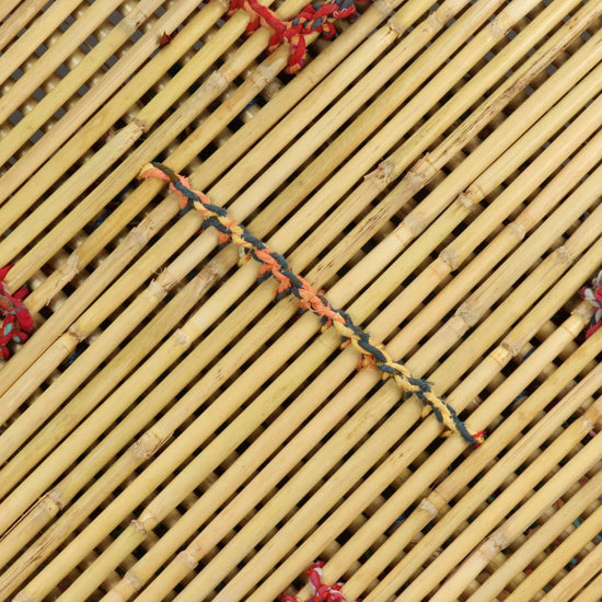 Salontafel achthoekig met chindi details bamboe meerkleurig MeubelReus