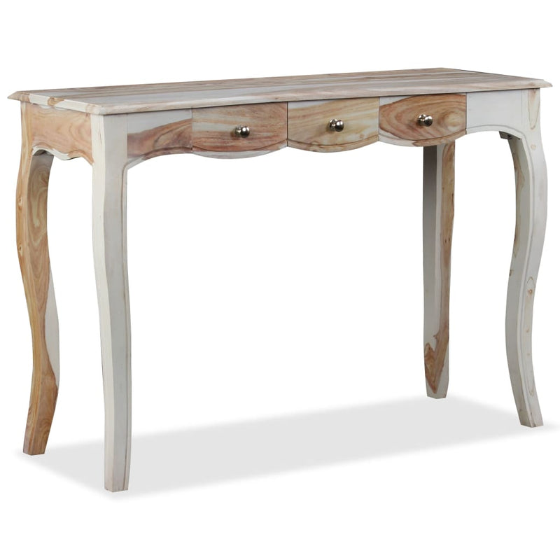Wandtafel met 3 lades 110x40x76 cm massief sheeshamhout MeubelReus