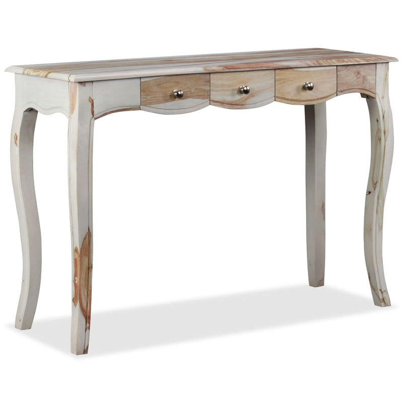 Wandtafel met 3 lades 110x40x76 cm massief sheeshamhout MeubelReus