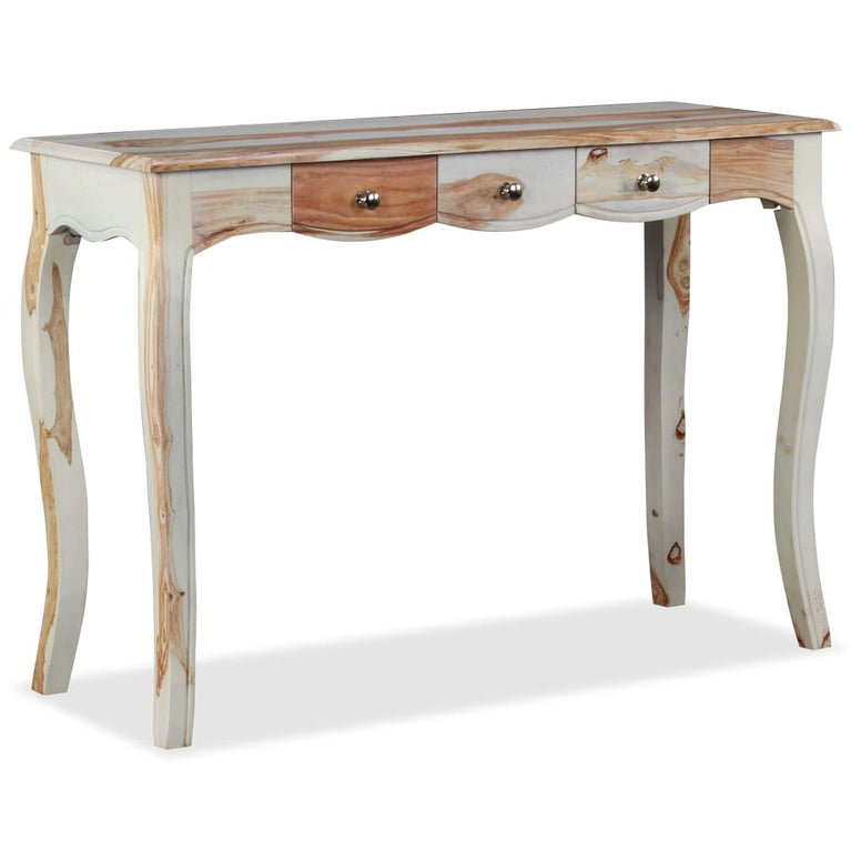 Wandtafel met 3 lades 110x40x76 cm massief sheeshamhout MeubelReus