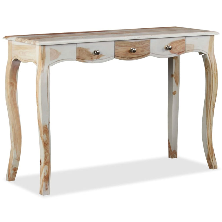 Wandtafel met 3 lades 110x40x76 cm massief sheeshamhout MeubelReus