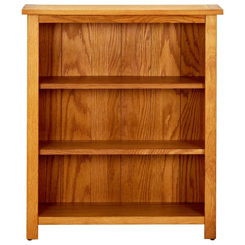 Boekenkast met 3 schappen 70x22,5x82 cm massief eikenhout